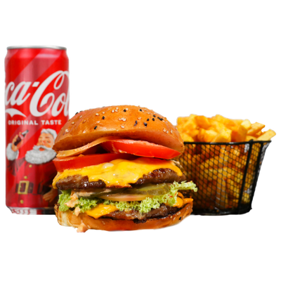 Double Beef Burger Menü